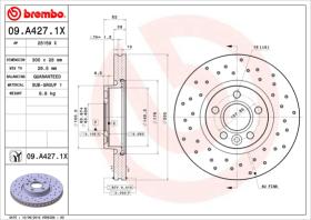 BREMBO 09A4271X - DISCO FRENO X-TRA