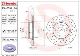 BREMBO 09A4551X - DISCO FRENO X-TRA