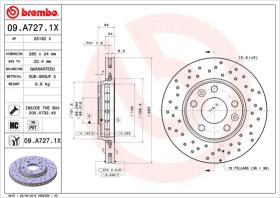 BREMBO 09A7271X - DISCO FRENO X-TRA