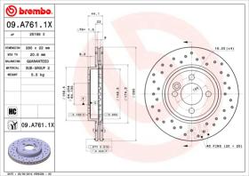 BREMBO 09A7611X - DISCO FRENO X-TRA