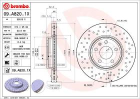 BREMBO 09A8201X - DISCO FRENO X-TRA