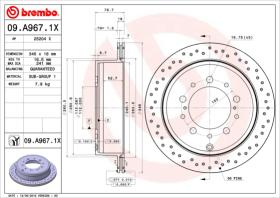 BREMBO 09A9671X - DISCO FRENO X-TRA