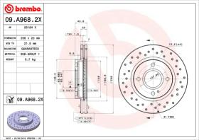 BREMBO 09A9682X - DISCO FRENO X-TRA