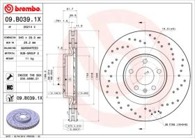 BREMBO 09B0391X - DISCO FRENO X-TRA