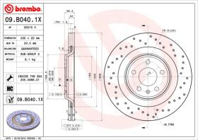 BREMBO 09B0401X - DISCO FRENO X-TRA