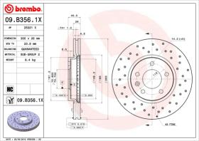 BREMBO 09B3561X - DISCO FRENO X-TRA