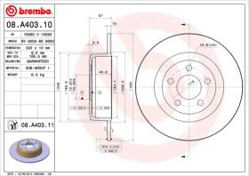 BREMBO 08A40311 - DISCO DE FRENO