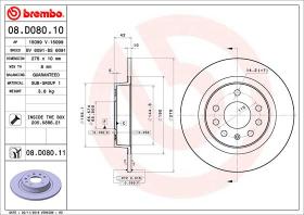 BREMBO 08D08011 - DISCO DE FRENO