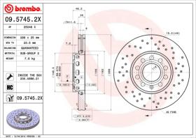 BREMBO 0957452X - DISCO FRENO BREMBO XTRA