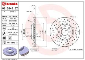 BREMBO 0958433X - DISCO FRENO BREMBO XTRA