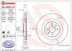 BREMBO 09840351 - DISCO DE FRENO