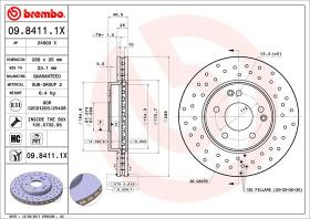 BREMBO 0984111X - DISCO FRENO BREMBO XTRA