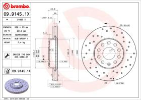 BREMBO 0991451X - DISCO FRENO BREMBO XTRA