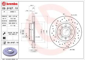 BREMBO 0991671X - DISCO FRENO BREMBO XTRA