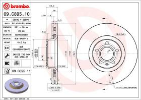 BREMBO 09C89511 - DISCO DE FRENO