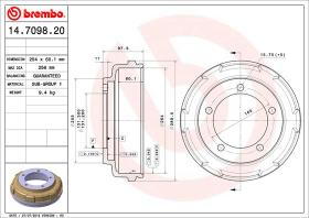 BREMBO 14709820 - TAMBOR DE FRENO