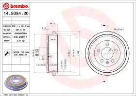 BREMBO 14938420 - TAMBOR DE FRENO