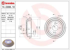 BREMBO 14C00810 - TAMBOR DE FRENO