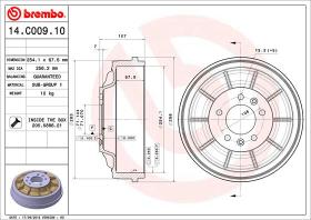 BREMBO 14C00910 - TAMBOR DE FRENO