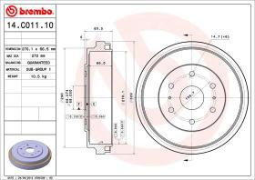 BREMBO 14C01110 - TAMBOR DE FRENO