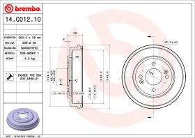 BREMBO 14C01210 - TAMBOR DE FRENO