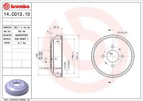 BREMBO 14C01310 - TAMBOR DE FRENO