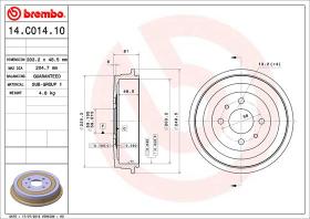 BREMBO 14C01410 - TAMBOR DE FRENO