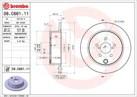 BREMBO 08C66111 - DISCO DE FRENO