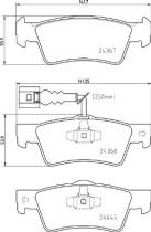 BREMBO P85163 - PASTILLA DE FRENO