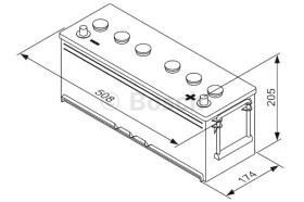 BOSCH 0092T30460 - BATERIA ARRANQUE PB