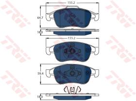 TRW GDB1789BTE - PASTILLAS DE FRENO ELECTRIC BLUE