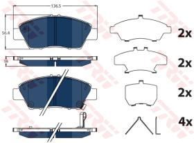 TRW GDB3493BTE - PASTILLAS DE FRENO ELECTRIC BLUE