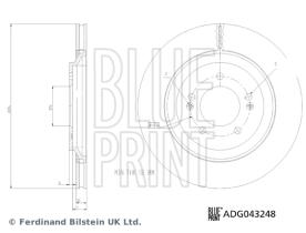 BLUE PRINT ADG043248 - DISCO DE FRENO DISCO DE FRENO