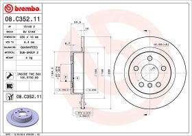 BREMBO 08C35211 - DISCO DE FRENO