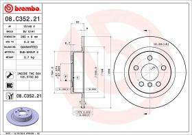 BREMBO 08C35221 - DISCO DE FRENO