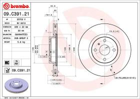 BREMBO 09C39121 - DISCO DE FRENO