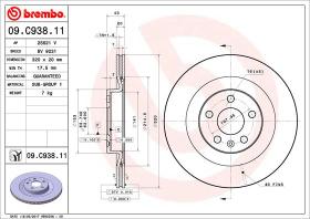 BREMBO 09C93811 - DISCO DE FRENO