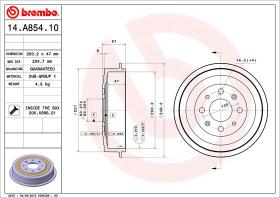 BREMBO 14A85410 - TAMBOR DE FRENO