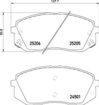 BREMBO P30093 - PASTILLA DE FRENO