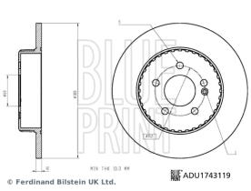 BLUE PRINT ADU1743119 - DISCO DE FRENO