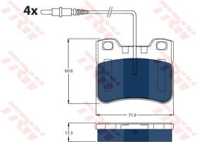 TRW GDB1031BTE - PASTILLAS DE FRENO ELECTRIC BLUE