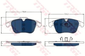 TRW GDB1683BTE - PASTILLAS DE FRENO ELECTRIC BLUE