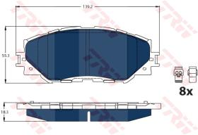 TRW GDB3425BTE - PASTILLAS DE FRENO ELECTRIC BLUE