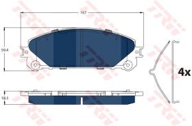 TRW GDB3484BTE - PASTILLAS DE FRENO ELECTRIC BLUE