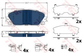 TRW GDB4173BTE - PASTILLAS DE FRENO ELECTRIC BLUE