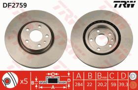 TRW DF2759 - DISCO DE FRENO G