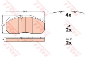 TRW GDB5000 - PASTILLAS DE FRENO V.I.