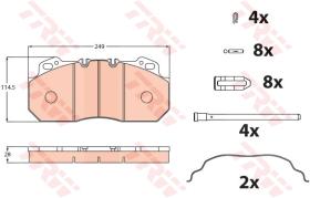 TRW GDB5019 - PASTILLAS DE FRENO V.I.
