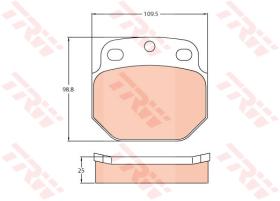 TRW GDB5061 - PASTILLAS DE FRENO V.I.