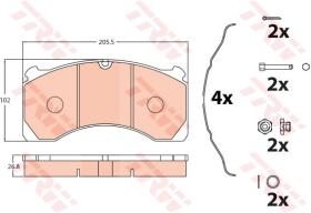 TRW GDB5082 - PASTILLAS DE FRENO V.I.